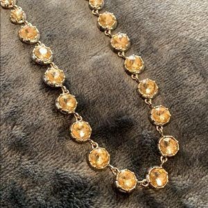 Beautiful champagne stone layering necklace